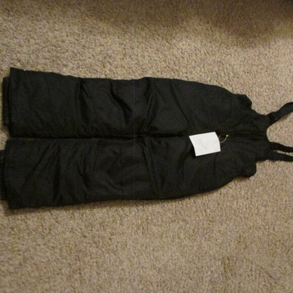 NWT All In Motion Black Small 6/7 Youth Insulated Snow Bibs - Picture 2 of 2